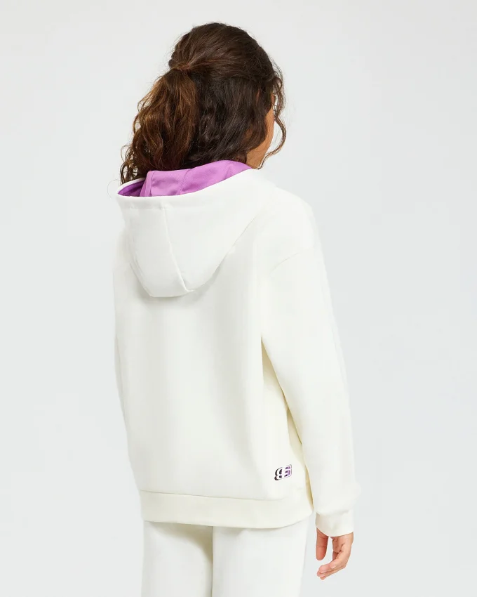 Skechers 2XI-Lock Loose Fit Beyaz Çocuk Sweatshirt - 4