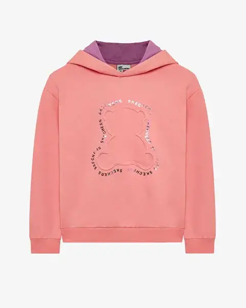 Skechers 2XI-Lock Loose Fit Pembe Çocuk Sweatshirt - 1