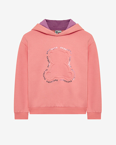 Skechers 2XI-Lock Loose Fit Pembe Çocuk Sweatshirt - 5