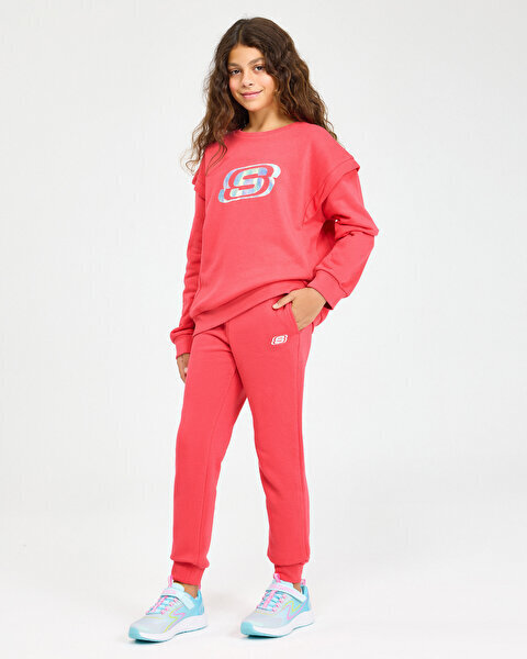 Skechers G Essential Jogger Sweatpant Pembe Çocuk Eşofman Altı - 2