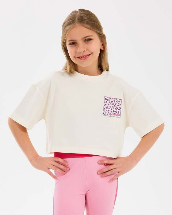 Skechers G Graphıc Tee Crop T-Shirt Çocuk Tshirt - 1
