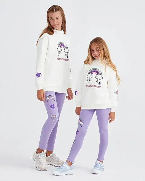 Skechers G Heavy Weight Fleece Suit Track Suit Beyaz Çocuk Eşofman Takımı - Skechers