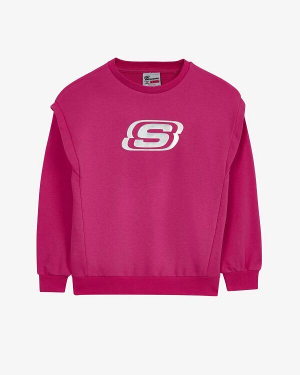 Skechers G LW Fleece Crew Neck Sweatshirt Pembe Çocuk Sweatshirt - 1