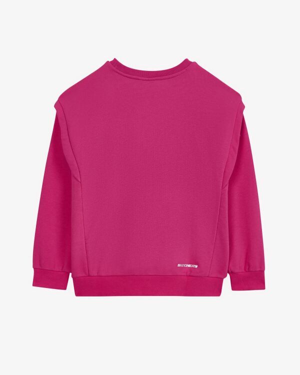 Skechers G LW Fleece Crew Neck Sweatshirt Pembe Çocuk Sweatshirt - 2