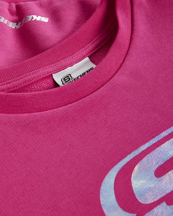 Skechers G LW Fleece Crew Neck Sweatshirt Pembe Çocuk Sweatshirt - 3