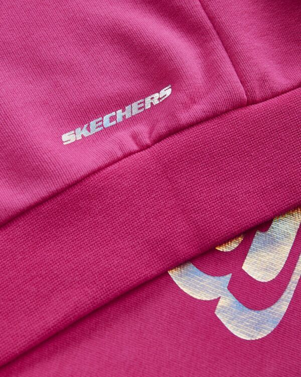 Skechers G LW Fleece Crew Neck Sweatshirt Pembe Çocuk Sweatshirt - 4