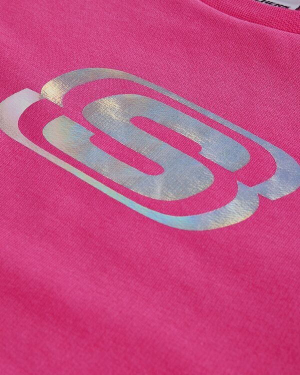 Skechers G LW Fleece Crew Neck Sweatshirt Pembe Çocuk Sweatshirt - 5