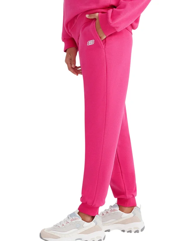 Skechers G LW Fleece Jogger Sweatpant Pembe Çocuk Eşofman Altı - 4