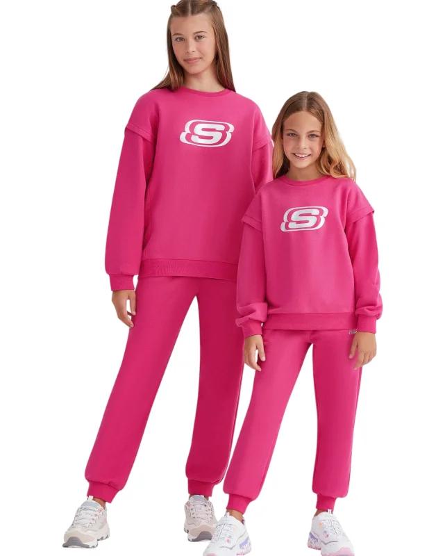 Skechers G LW Fleece Jogger Sweatpant Pembe Çocuk Eşofman Altı - 1