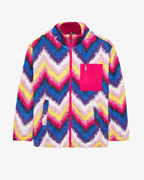 Skechers Outdoor Fleece Full Zip Sherpa Pembe Çocuk Sweatshirt - Skechers