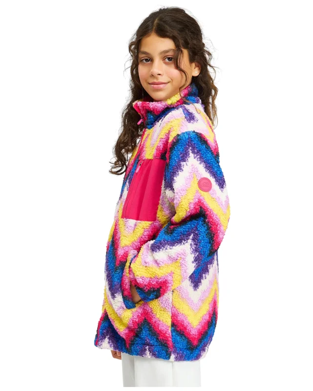 Skechers Outdoor Fleece Full Zip Sherpa Pembe Çocuk Sweatshirt - 2