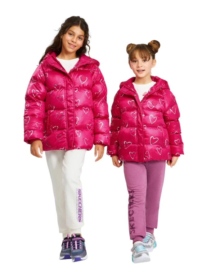 Skechers Outerwear Padded Pembe Çocuk Mont - 4