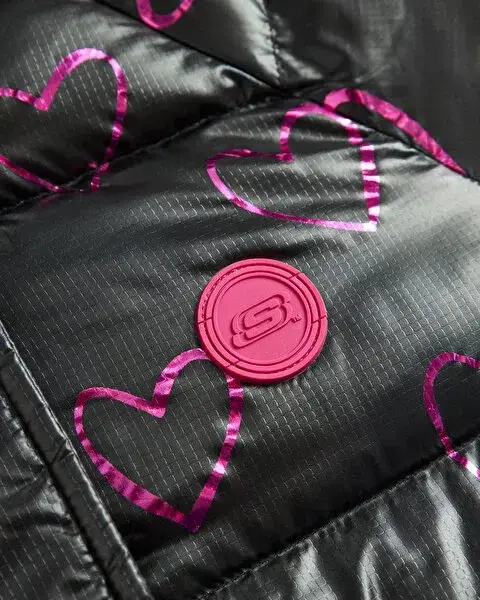 Skechers G Outerwear Padded Jacket SİYAH Çocuk Mont - 4