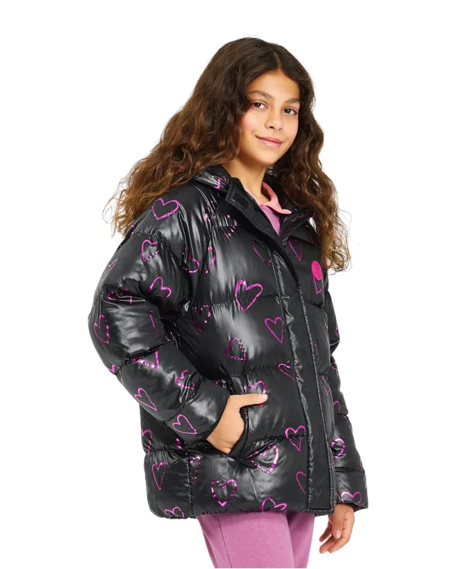 Skechers Outerwear Padded Siyah Çocuk Mont 