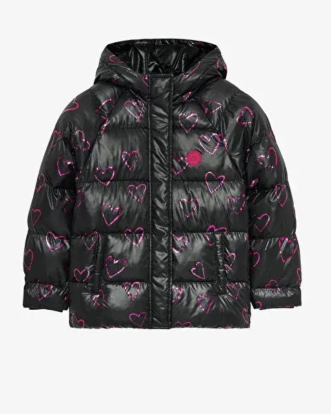 Skechers Outerwear Padded Siyah Çocuk Mont - Skechers