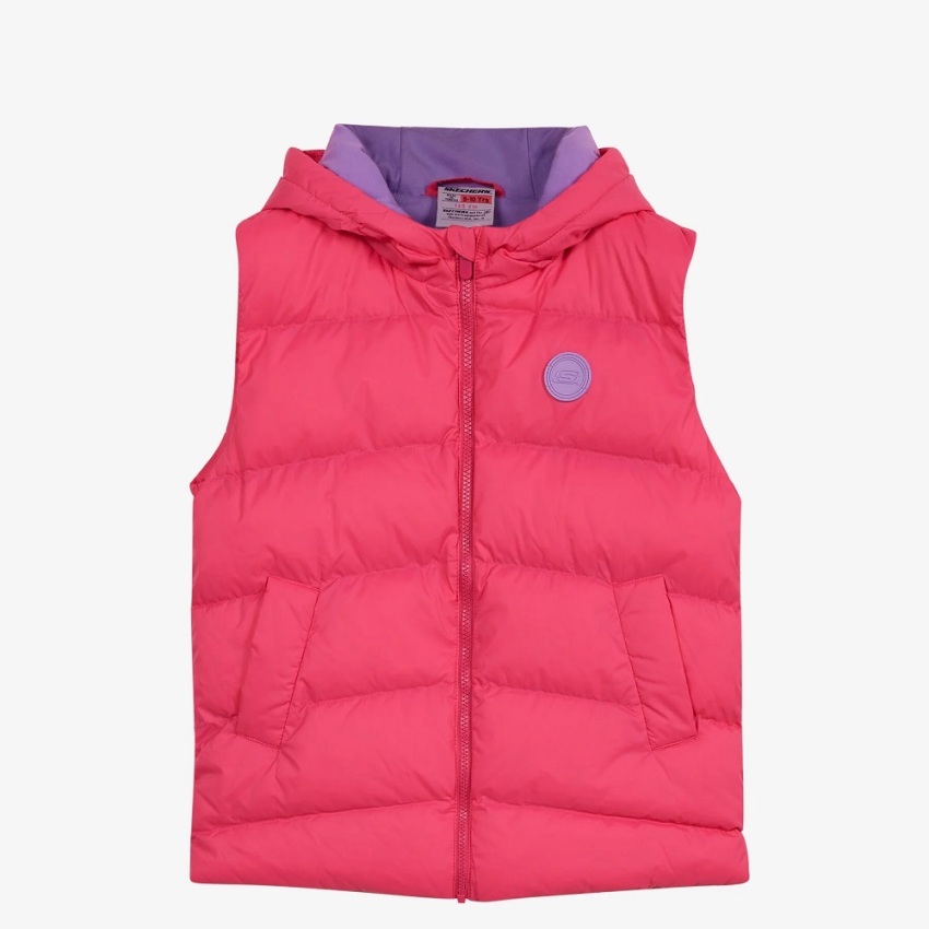 Skechers G Outerwear Padded Vest Pembe Çocuk Yelek - 1