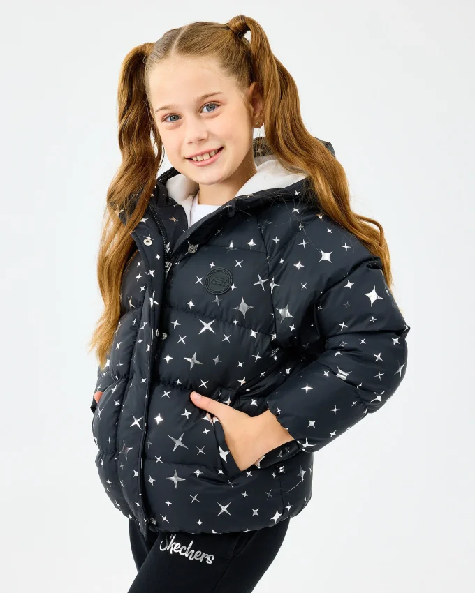 Skechers G Puffer Jacket Siyah Çocuk Mont - 2