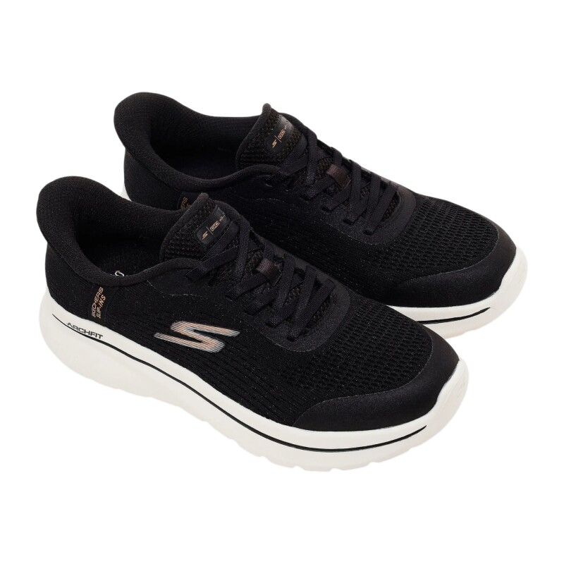 Skechers Go Walk Arch Fit N-Joy Siyah Kadın Günlük Ayakkabı - 3