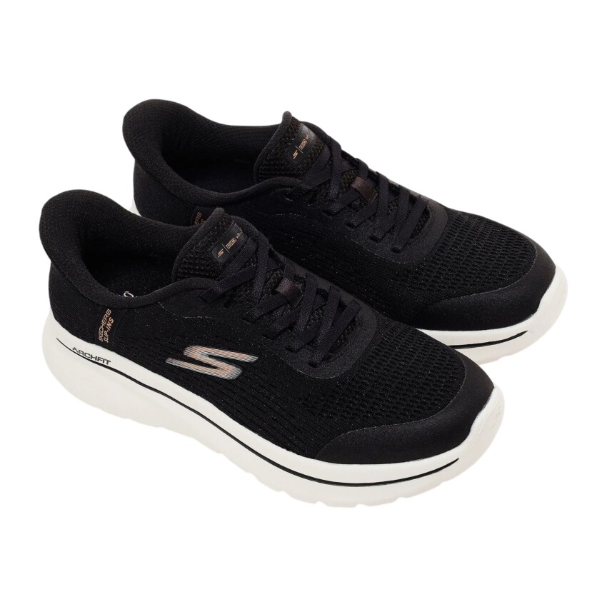 Skechers Go Walk Arch Fit N-Joy Siyah Kadın Günlük Ayakkabı - 3