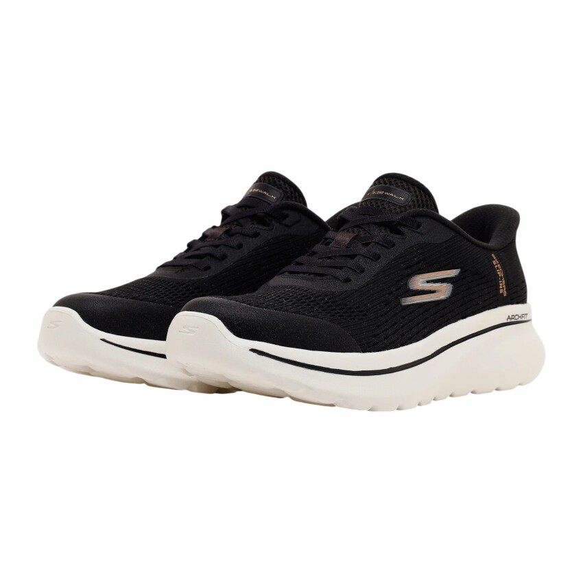 Skechers Go Walk Arch Fit N-Joy Siyah Kadın Günlük Ayakkabı - 4