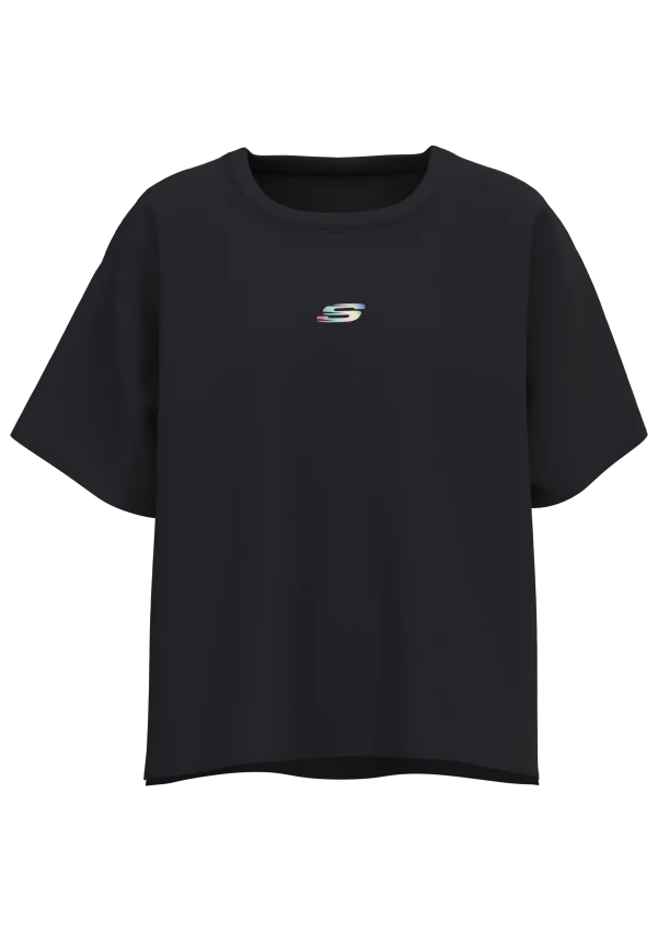 Skechers Graphic Sleeve Siyah Kadın Tshirt - 1
