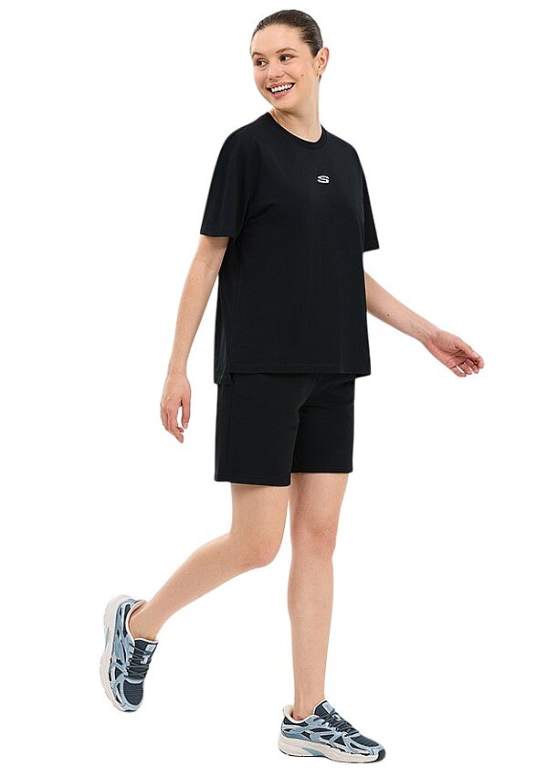 Skechers Graphic Sleeve Siyah Kadın Tshirt - 4