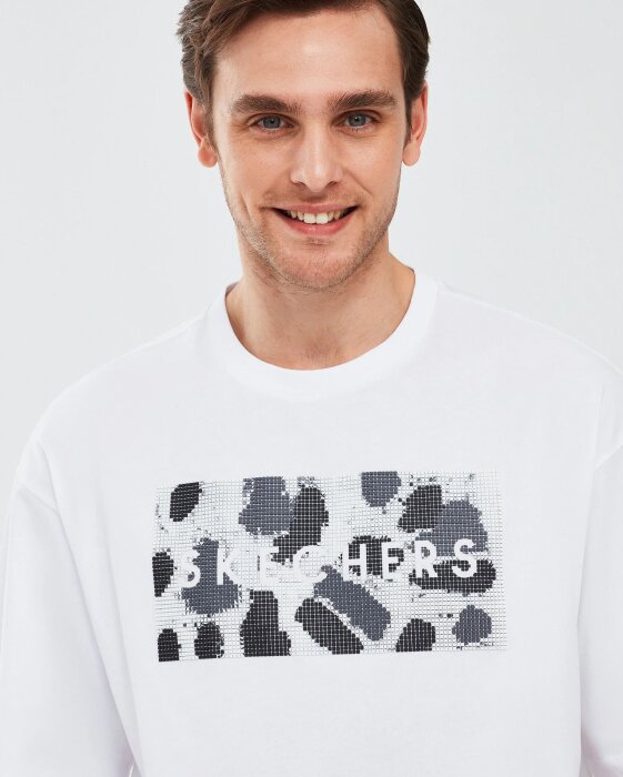 Skechers Graphic T-Shirt M Short Sleeve BEYAZ Erkek Tshirt - 5