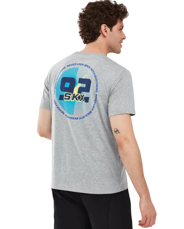 Skechers Graphic T-Shirt M Short Sleeve Gri Erkek Tshirt - 2