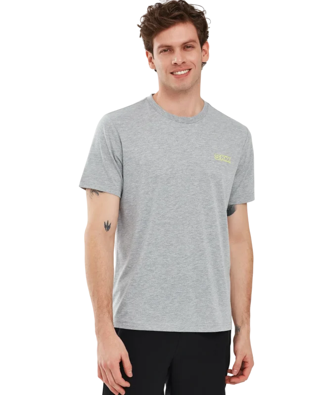 Skechers Graphic T-Shirt M Short Sleeve Gri Erkek Tshirt 