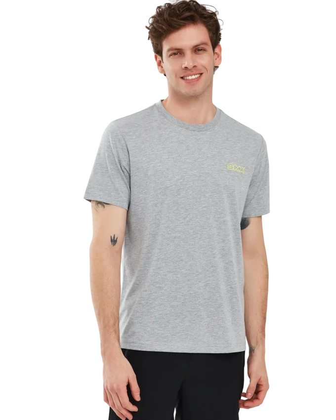 Skechers Graphic T-Shirt M Short Sleeve Gri Erkek Tshirt - 1