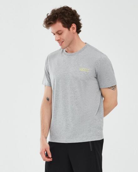 Skechers Graphic T-Shirt M Short Sleeve Gri Erkek Tshirt - 2
