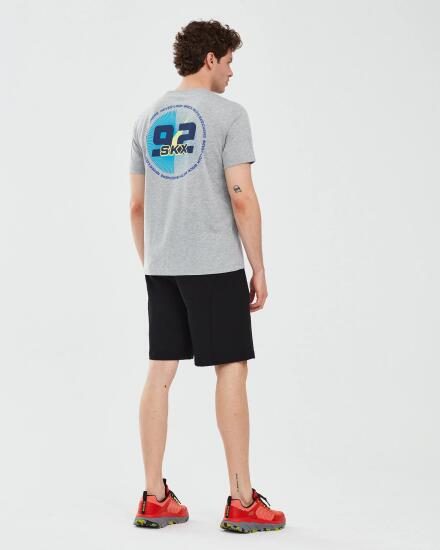 Skechers Graphic T-Shirt M Short Sleeve Gri Erkek Tshirt - 5