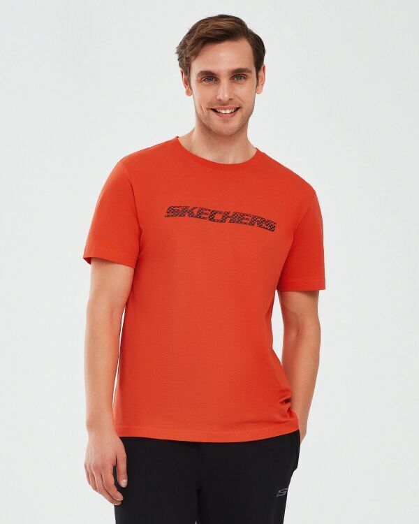 Skechers Graphic T-Shirt M Short Sleeve Turuncu Erkek Tshirt - 1