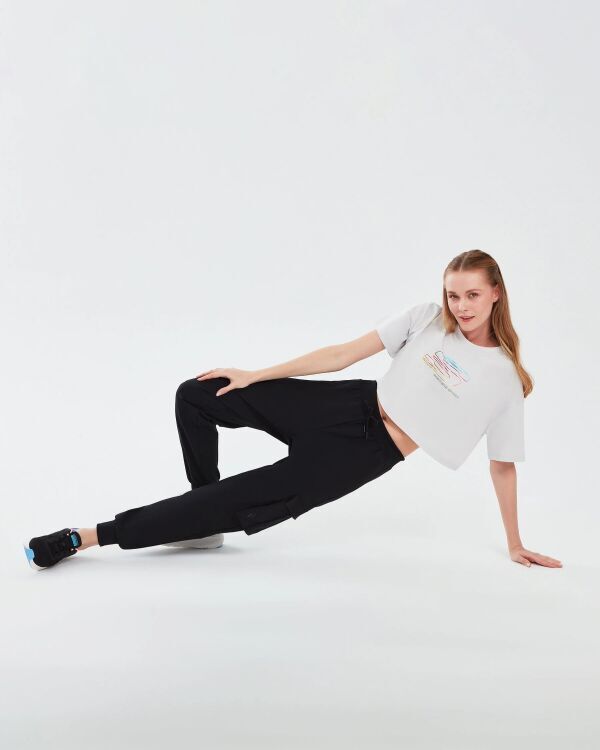 Skechers Graphic T-Shirt W Short Sleeve Gri Kadın Tshirt - 4