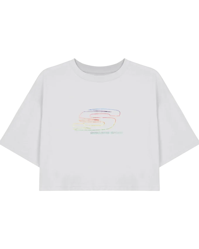 Skechers Graphic T-Shirt W Short Sleeve Gri Kadın Tshirt - 5