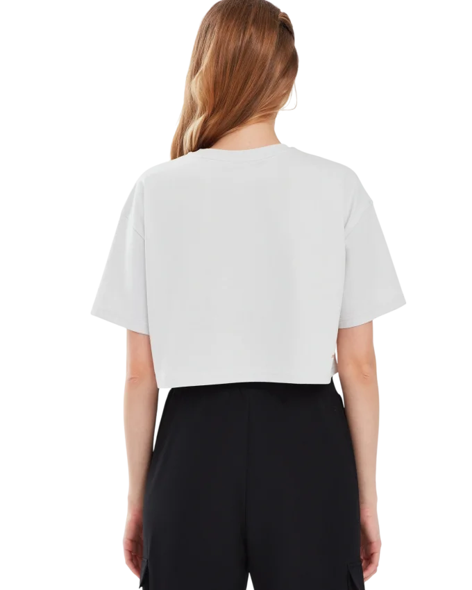 Skechers Graphic T-Shirt W Short Sleeve Gri Kadın Tshirt - 3