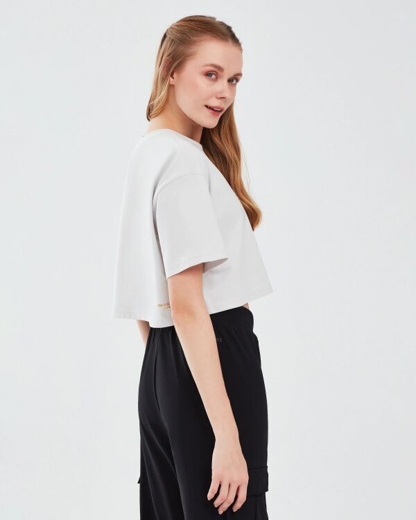 Skechers Graphic T-Shirt W Short Sleeve Gri Kadın Tshirt - Skechers (1)