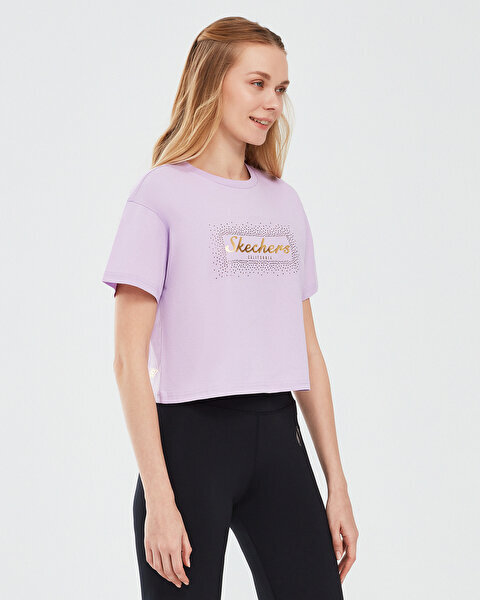 Skechers Graphic T-Shirt W Short Sleeve Mor Kadın Tshirt - Skechers (1)