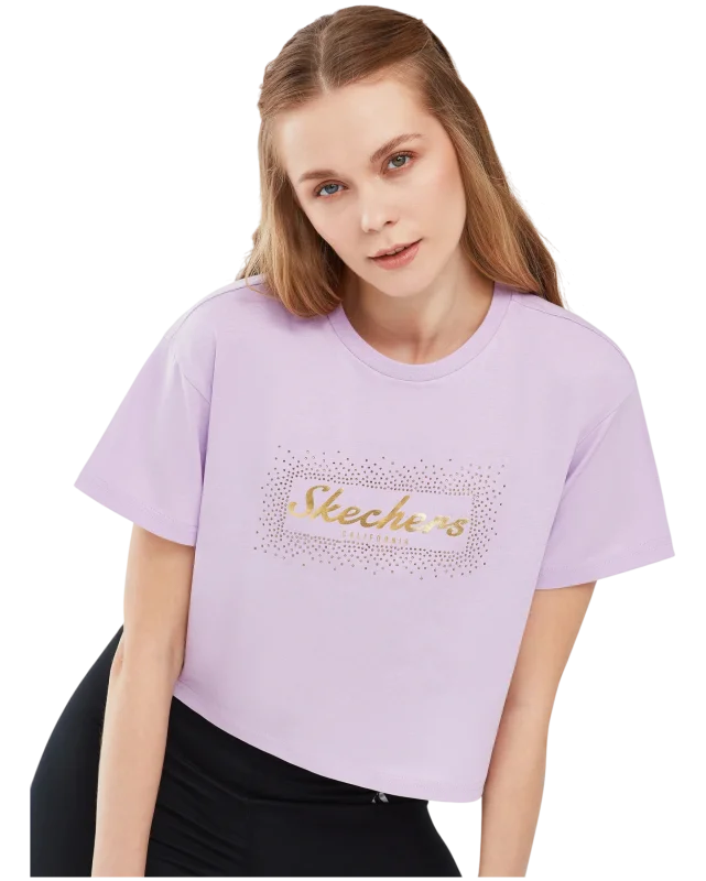 Skechers Graphic Sleeve Mor Kadın Tshirt - 2