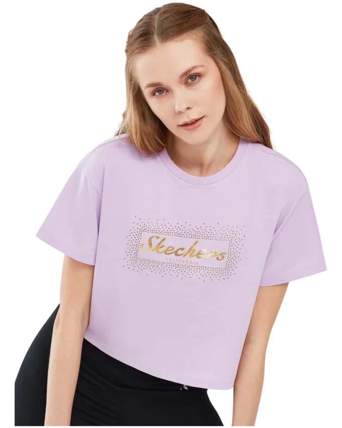 Skechers Graphic Sleeve Mor Kadın Tshirt - 2