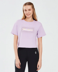 Skechers Graphic T-Shirt W Short Sleeve Mor Kadın Tshirt - 1