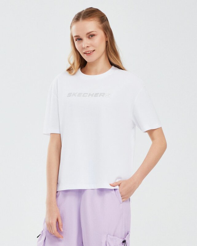 Skechers Graphic T-Shirt W Short Sleeve SİYAH Kadın Tshirt - 1