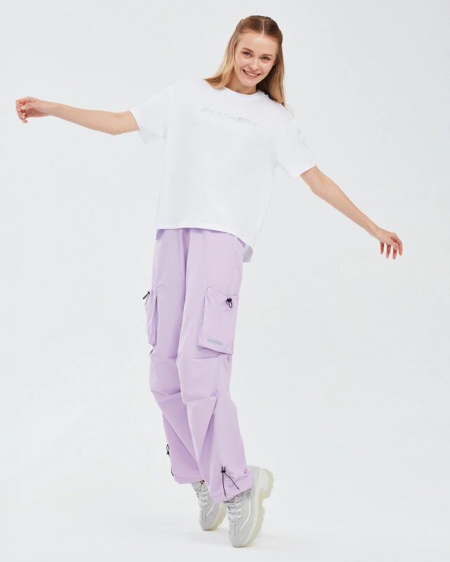 Skechers Graphic T-Shirt W Short Sleeve SİYAH Kadın Tshirt - 4