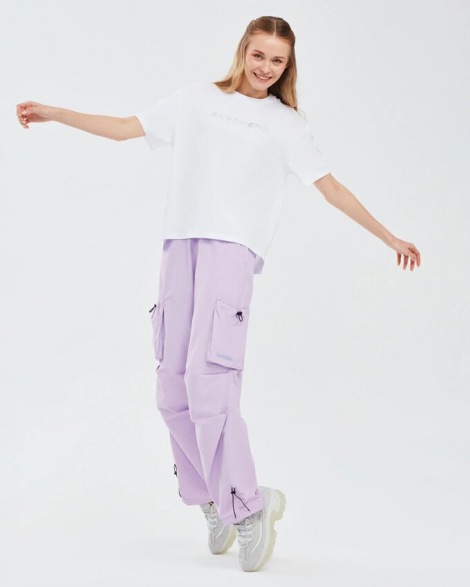 Skechers Graphic T-Shirt W Short Sleeve SİYAH Kadın Tshirt - 4