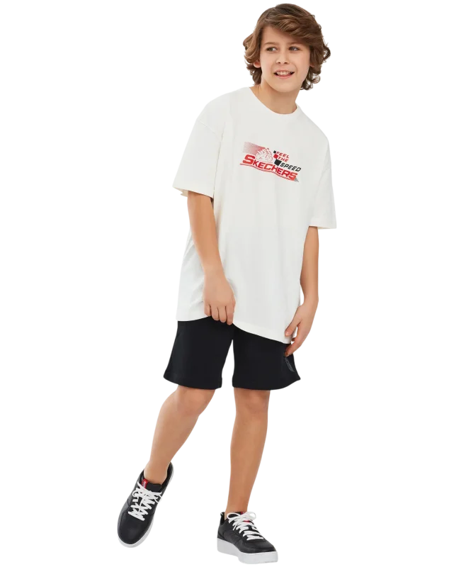 Skechers Graphic Tee B Short Sleeve BEYAZ Çocuk Tshirt - 2