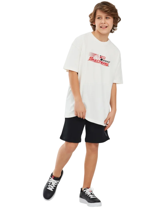 Skechers Graphic Tee B Short Sleeve BEYAZ Çocuk Tshirt - 2