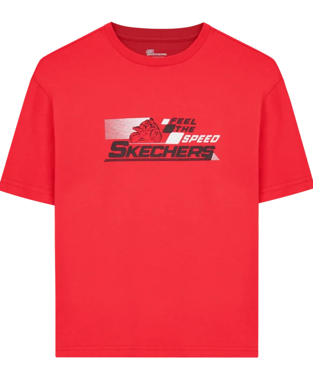 Skechers GraphicB Sleeve Kırmızı Çocuk Tshirt - 3