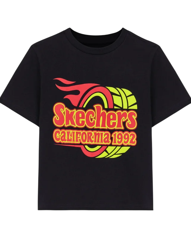 Skechers Graphic Tee B Short Sleeve SİYAH Çocuk Tshirt - 4