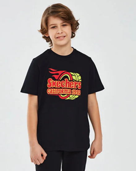 Skechers Graphic Tee B Short Sleeve SİYAH Çocuk Tshirt - 2