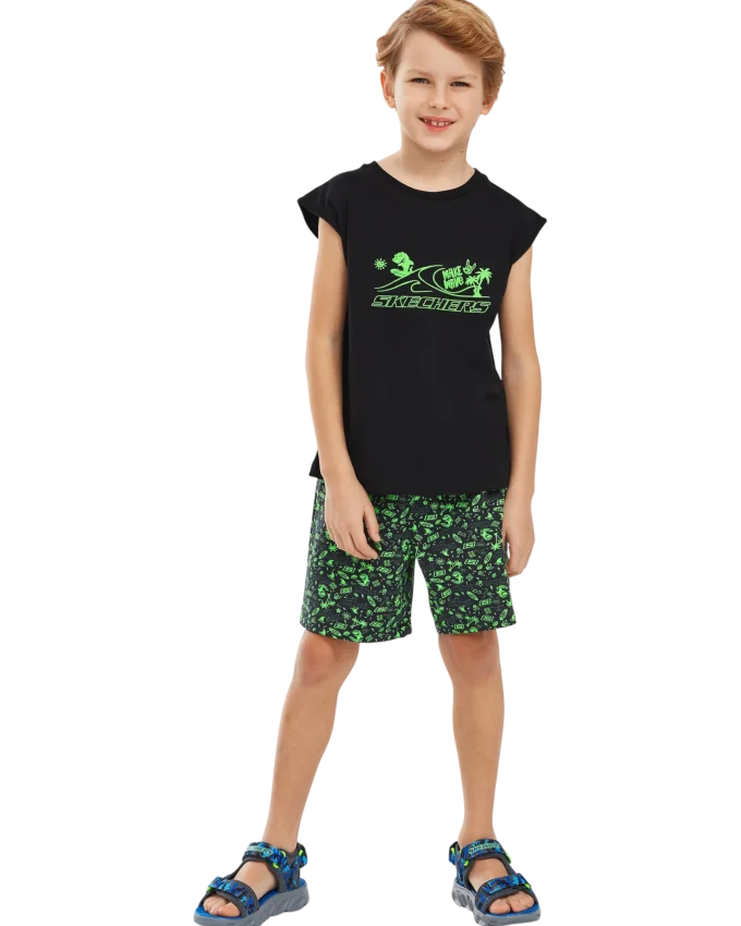 Skechers Graphic B Tank Top Siyah Çocuk Tshirt - 4